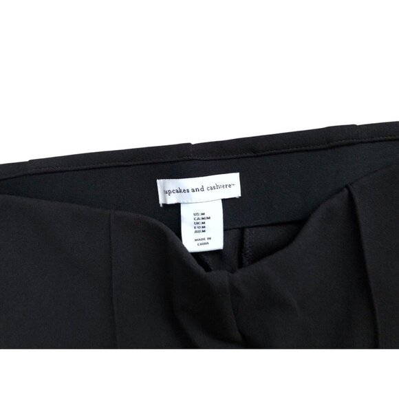 CUPCAKES AND CASHMERE Womens Size Medium Black Stretch Pull On Cropped Pants - Picture 5 of 5